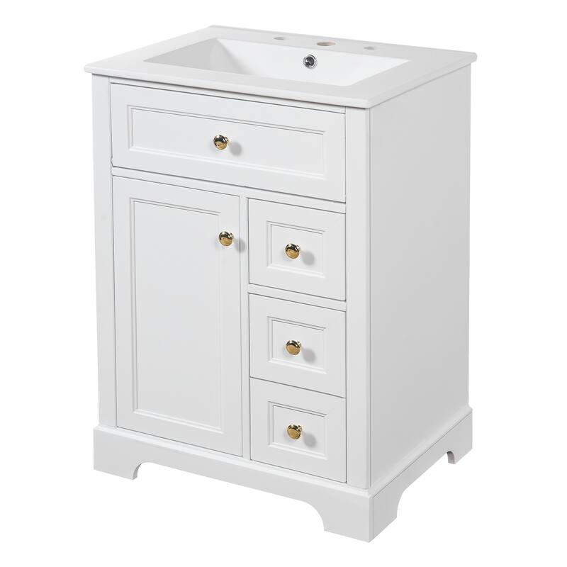 24" Bathroom Vanity with Sink for Small to Medium Bathrooms