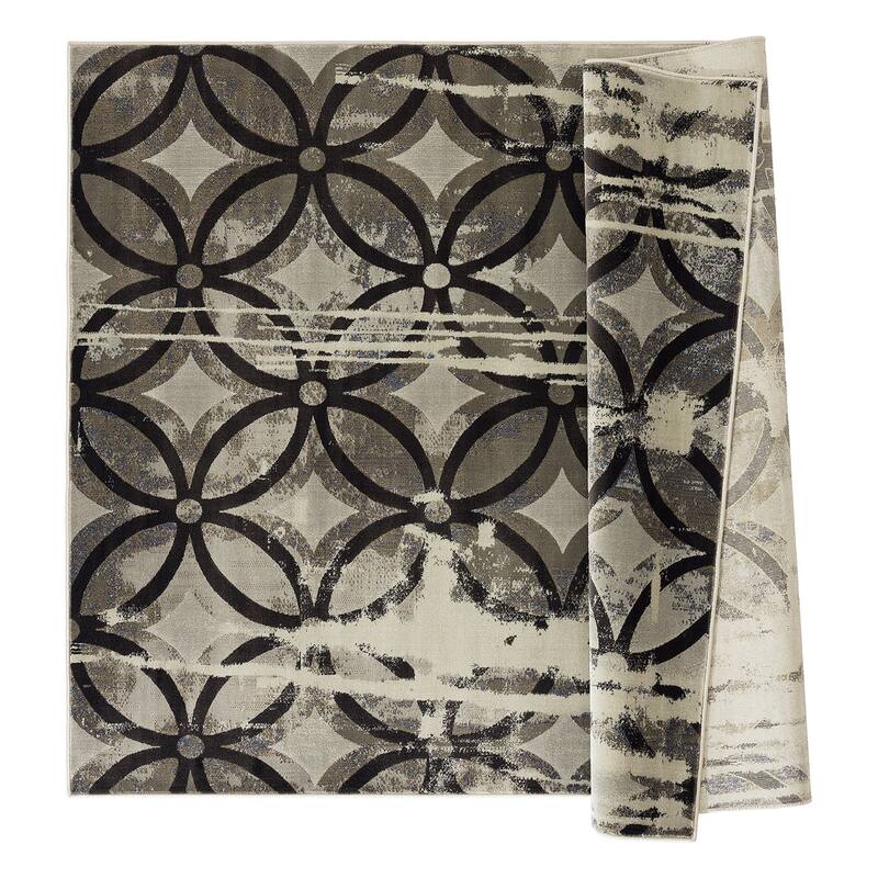 Napoli Collection Brown/Beige Area Rug