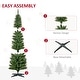 preview thumbnail 7 of 7, HOMCOM 6' Slim Christmas Tree with Lights, Prelit Christmas Tree with Stand