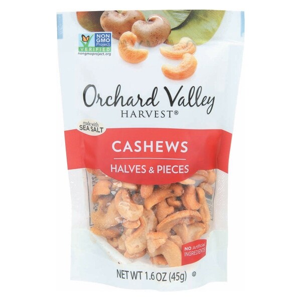 Orchard Valley Harvest - Cashews - Case of 14 - 1.6 oz.