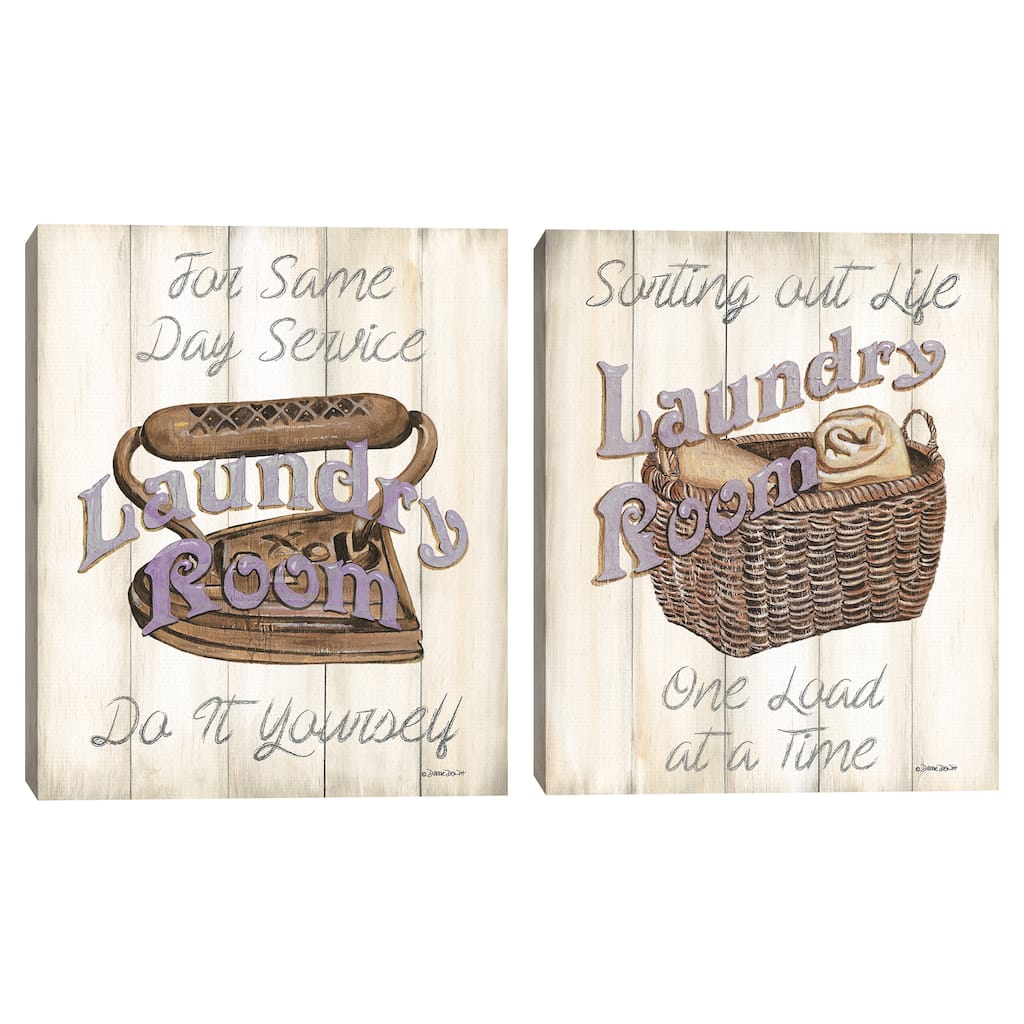Laundry Room by Debbie DeWitt Canvas S/2 by Debbie DeWitt Canvas Art Prints