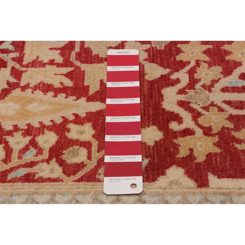 ECARPETGALLERY Hand-knotted Peshawar Finest Red Wool Rug - 7'10 x 10'2