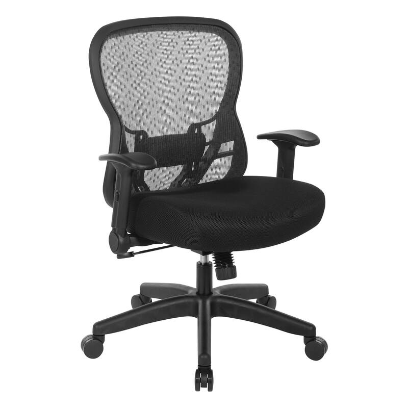 Deluxe Mesh Back with Memory Foam Seat Office Chair - Black