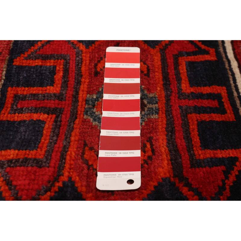 ECARPETGALLERY Hand-knotted Melis Vintage Red Wool Rug - 6'4 x 7'3