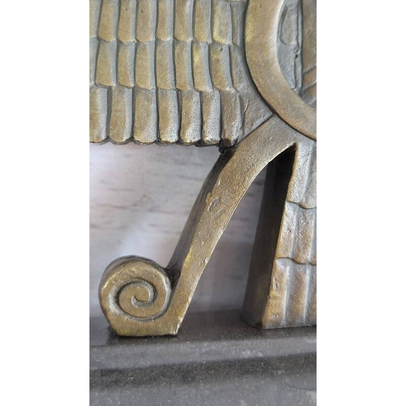 Faravahar Zoroastrian Achaemenid Persian History Bronze Statue Sculpture 8 Inches X 11 Inches