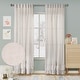 preview thumbnail 1 of 34, Linen Texture Double Ruffle Semi-sheer Curtain Pair(2 panels)