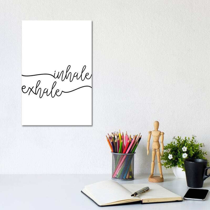 iCanvas "Inhale x Exhale" by Sisi & Seb Canvas Print - 12x8x0.75