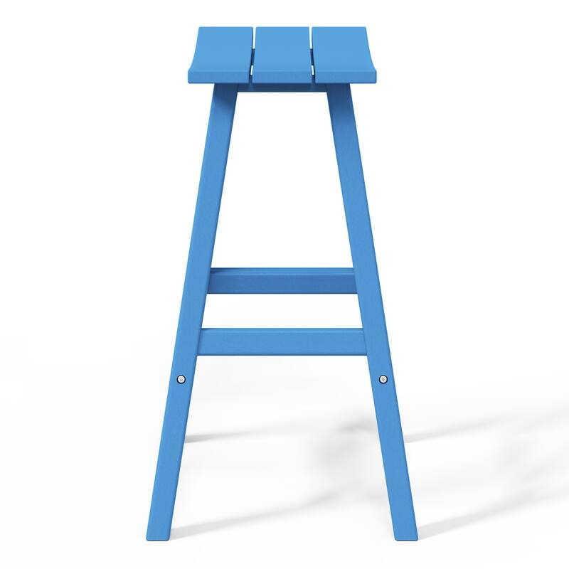 Laguna Hdpe All Weather Outdoor Patio 29" Saddle Seat Bar Stool (Set Of 2)