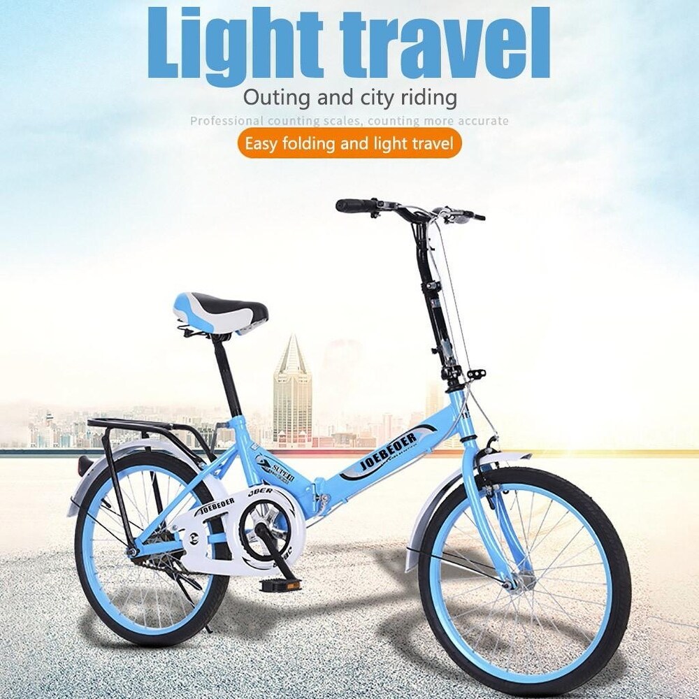Details about   Folding Bike 20" Full Suspension Bicycle 7 Speed Bike w/Adjustable Seat Black US 