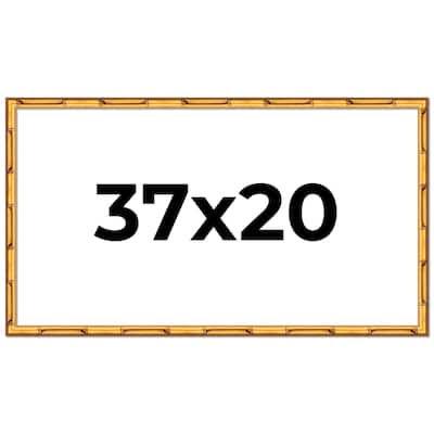 37x20 Frame Gold Bamboo Picture Frame Modern Photo Frame Includes UV Acrylic Shatter Guard Front Acid Free Foam Backing Board