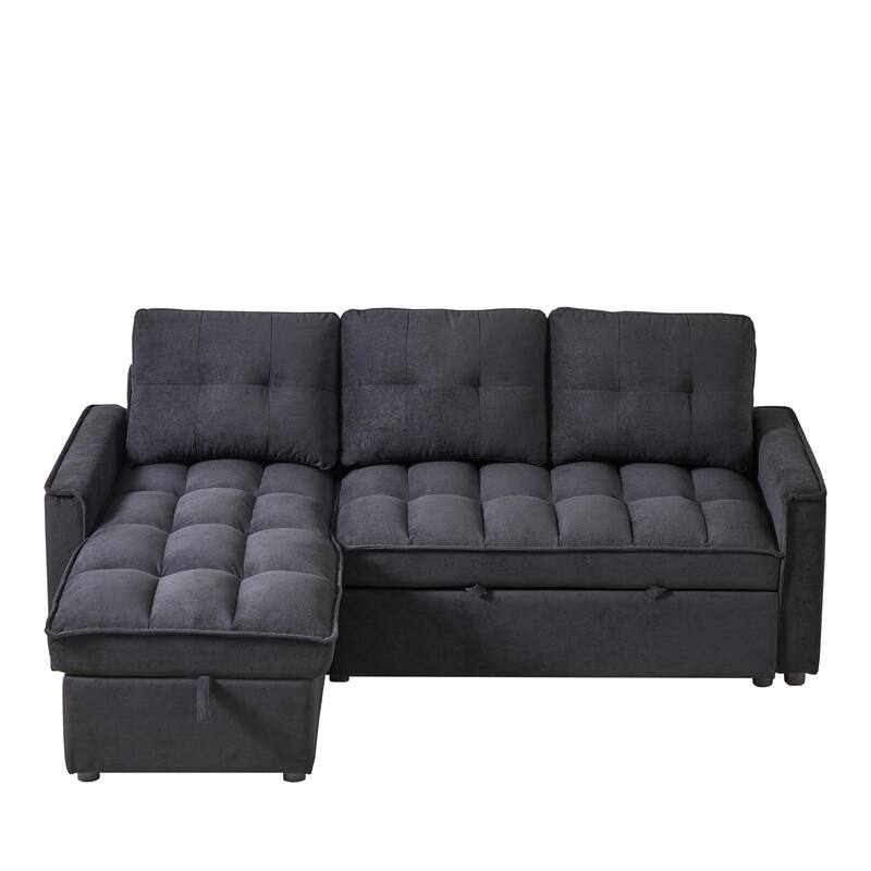 78.75" Chenille Reclining Sectional Sofa with USB/Type-C Charging, Hidden Storage & Ottoman