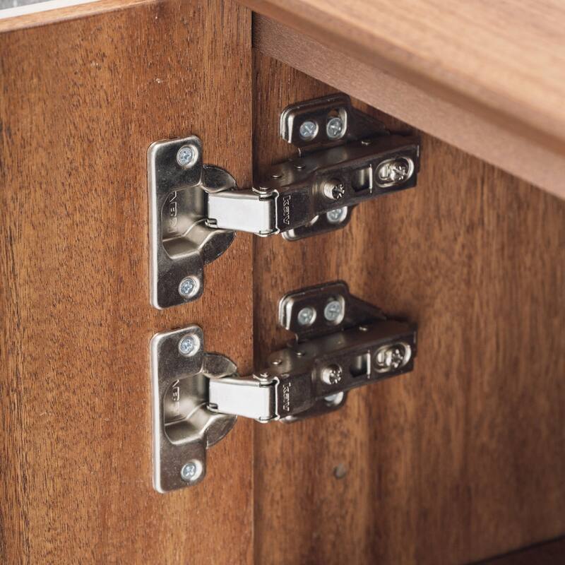 Studio London Celeste Walnut Sideboard with Ceramic Stone Doors Brass Metal Base