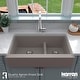 preview thumbnail 42 of 51, Karran Retrofit Apron-Front Quartz Double Bowl Kitchen Sink
