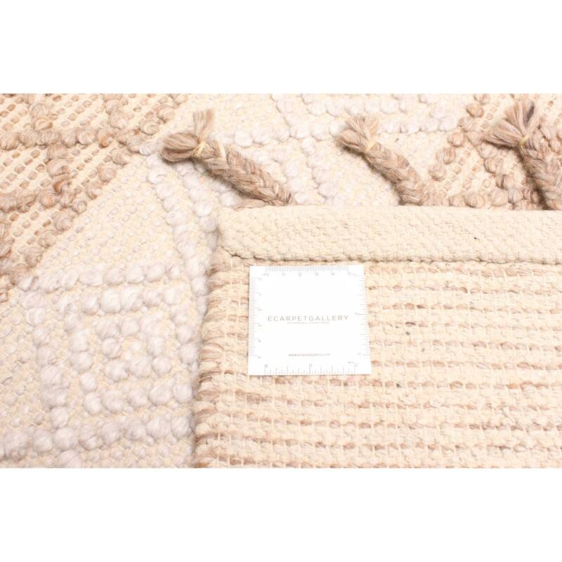 ECARPETGALLERY Braid weave Sienna Tan Wool Rug - 5'2 x 7'6