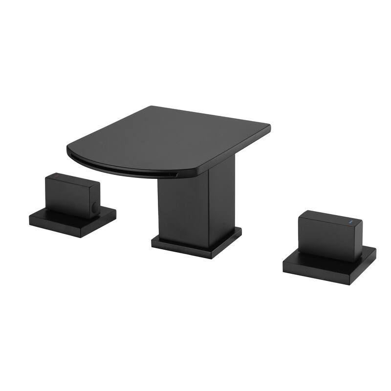 Widespread Double-Handle Waterfall Bathroom Faucet