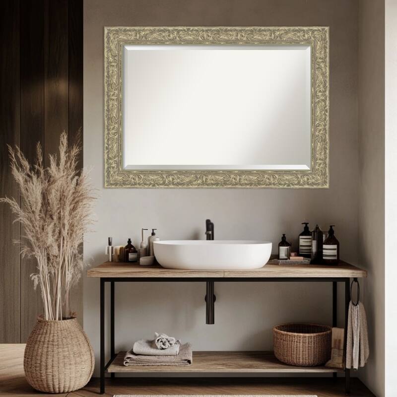 Luxe Beveled Framed Bathroom Vanity Wall Mirror