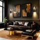 preview thumbnail 3 of 14, Modern LED 6-Light Wall Sconce Black and Antique Gold Bathroom Vanity Light - W 6.7" x H 16.1"