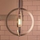 preview thumbnail 1 of 5, Luxury Globe Pendant, 9"H x 9"W, with Old World Style, Orbital Sphere Design,Brushed Nickel Finish