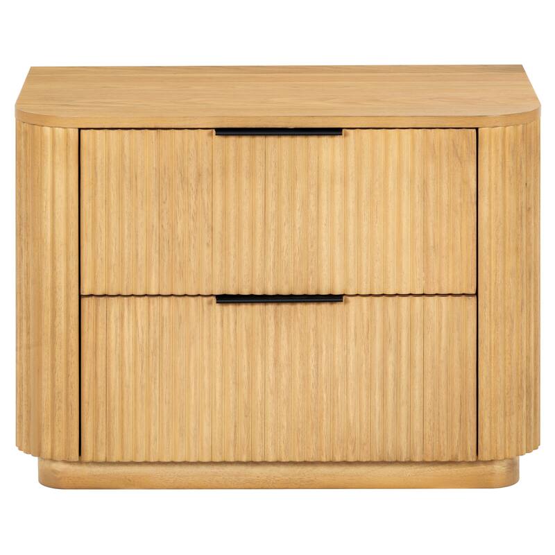 SAFAVIEH Couture Barrymore Reeded Wood 2-Drawer Nightstand