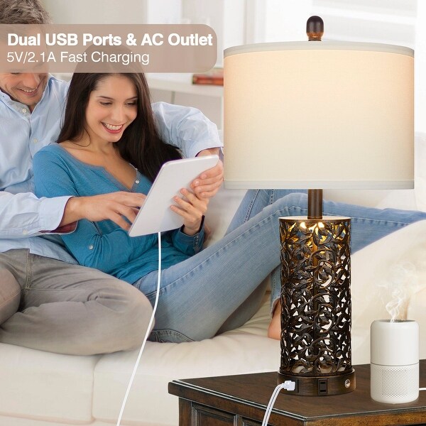 Black and gold lamps set of 2 on sale