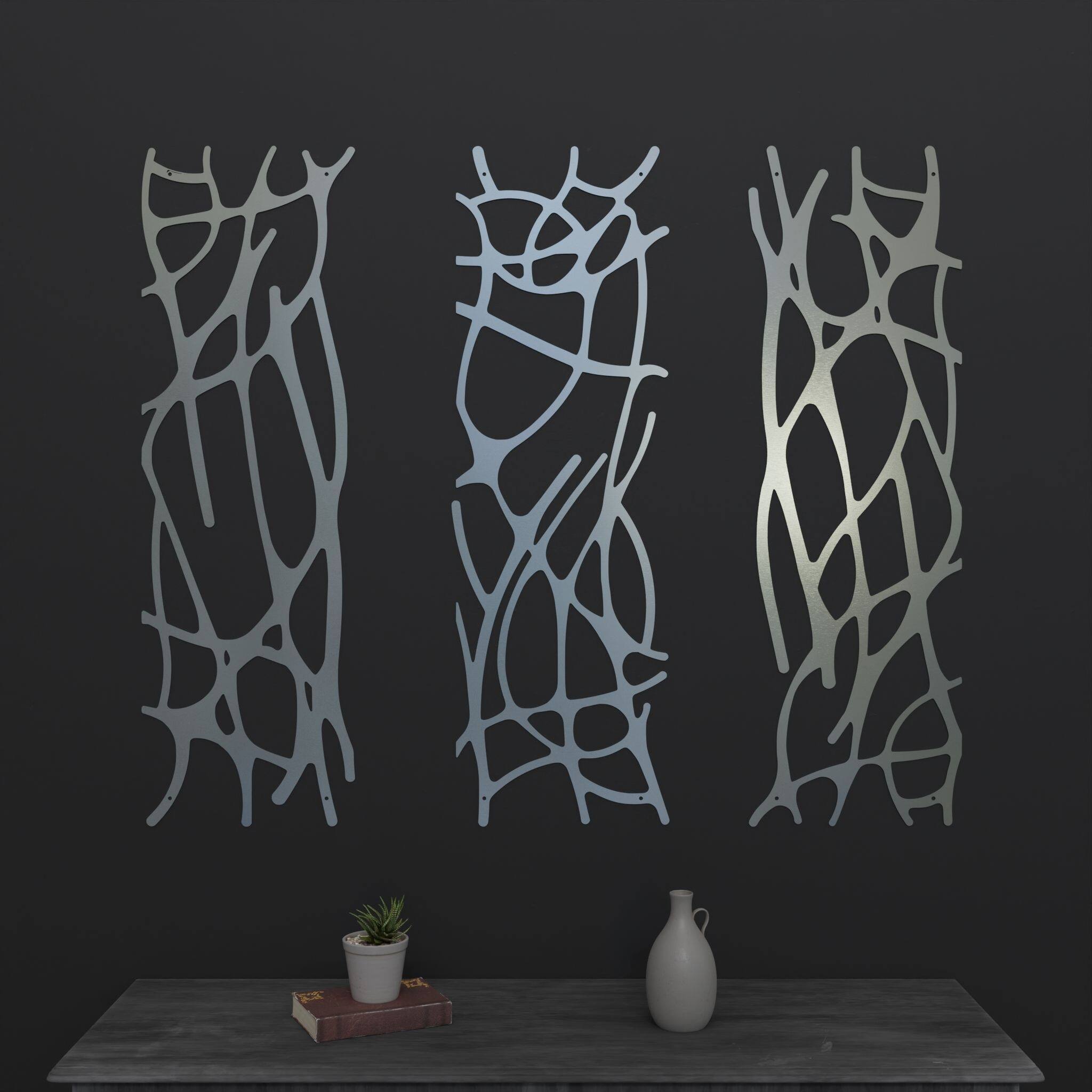 3Piece Stainless Steel Wall Art Bed Bath & Beyond 39113218