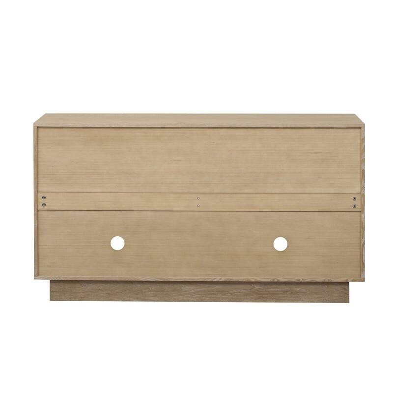 4-Door Sideboard with Adjustable Shelves, Buffet Cabinet with Semi-Circular Handles for Dining Room, Kitchen, and Living Room