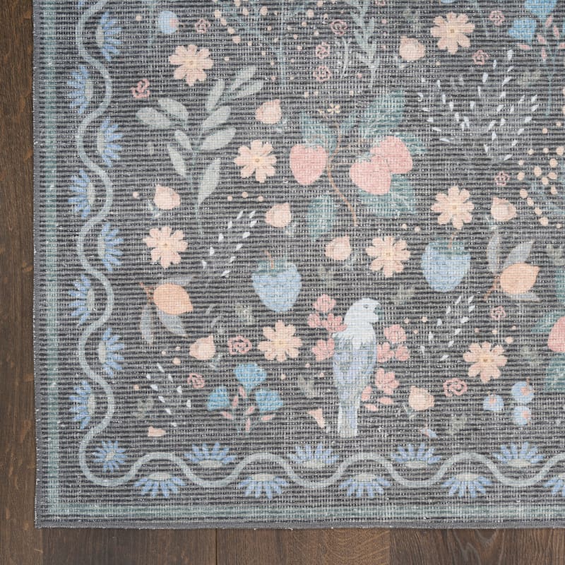 Nourison Botanical Washables Indoor only Chic Floral Area Rug