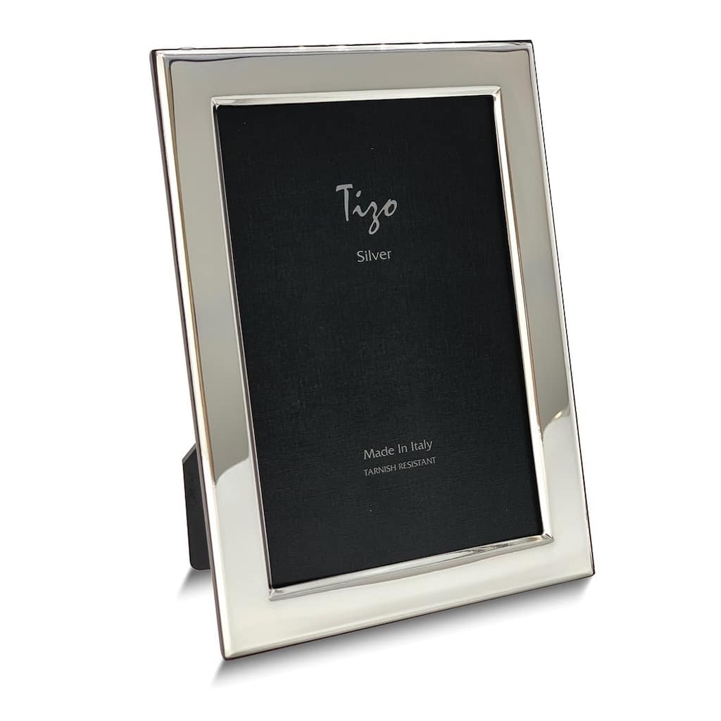 Curata Bilaminate Sterling Silver Plain 5x7 Photo Frame