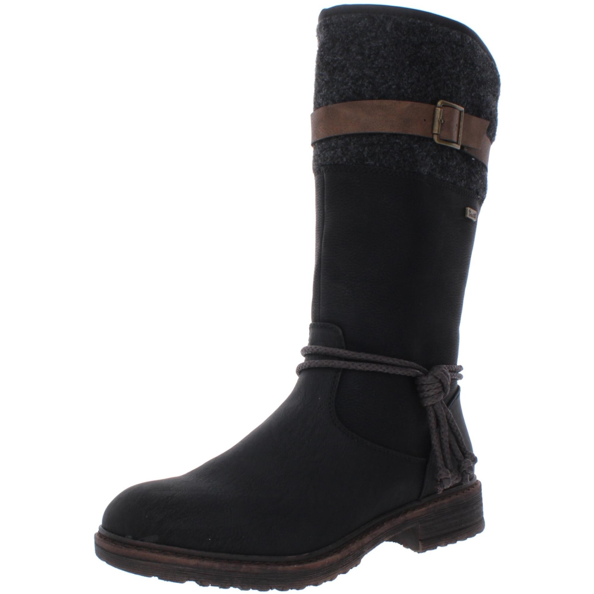 rieker lace up mid calf boot