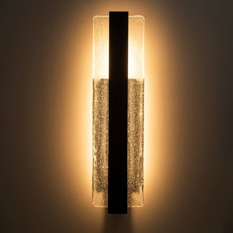 23" Modern Led Wall Sconce with Bulbble Glass