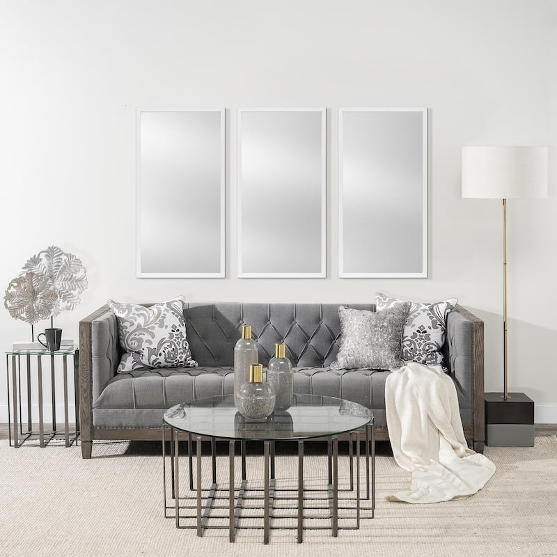 Bristol White Plain 3Mil Mirror 20 x 40 - 21.5L x 1.8W x 41.5H