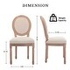 preview thumbnail 23 of 38, 2pc Oval Side Chairs with Round Hollow Back & Solid Wood Legs