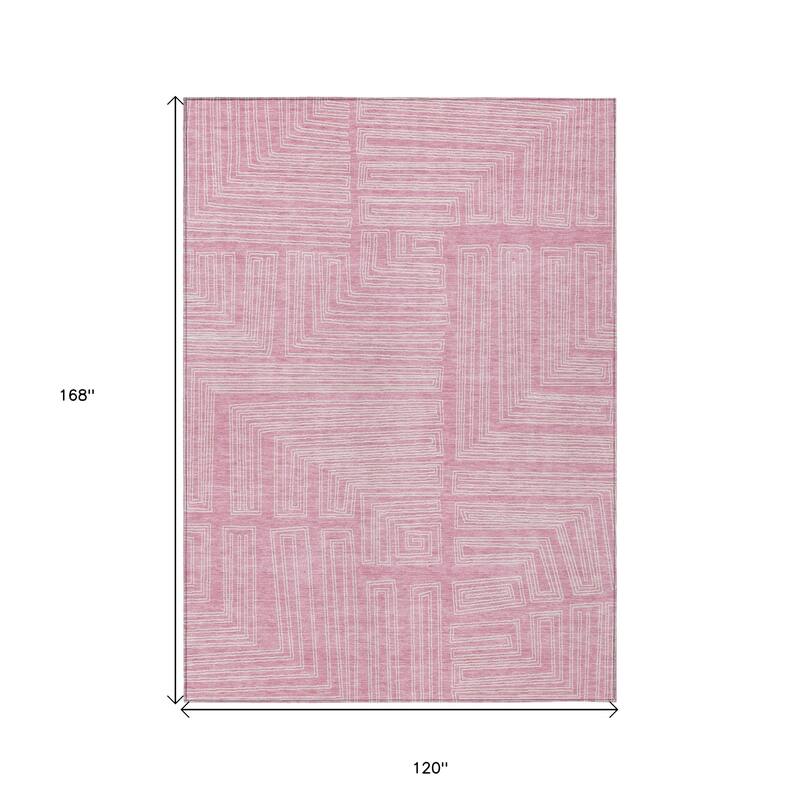HomeRoots Geometric Transitional Rectangle Outdoor Rug