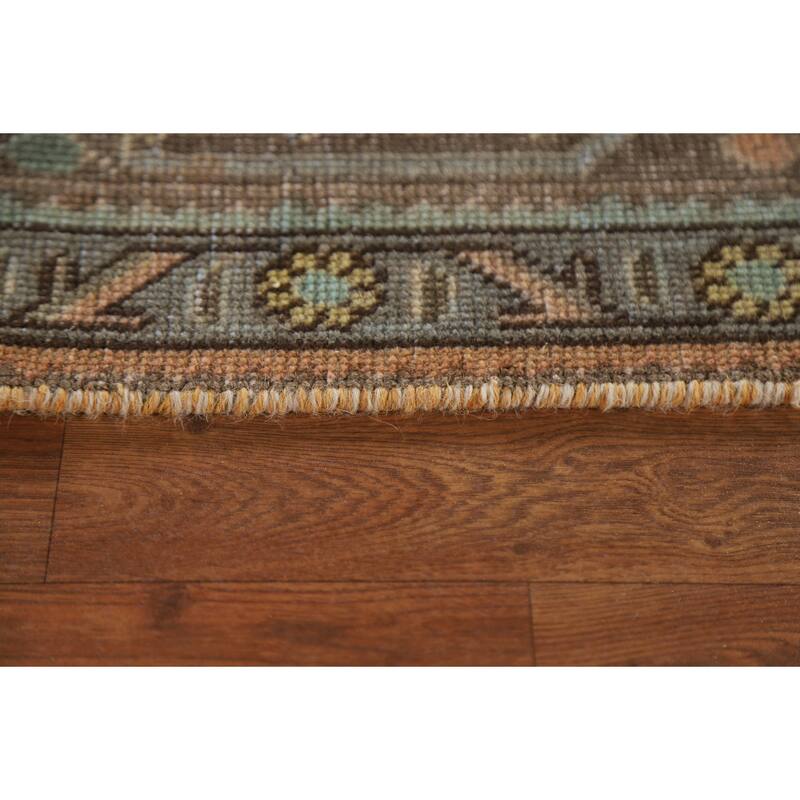 Hand Knotted Oriental 100% Wool Carpet Traditional Medallion Greys & Charcoal Tabriz Area Rug - 11' 2'' X 7' 11''