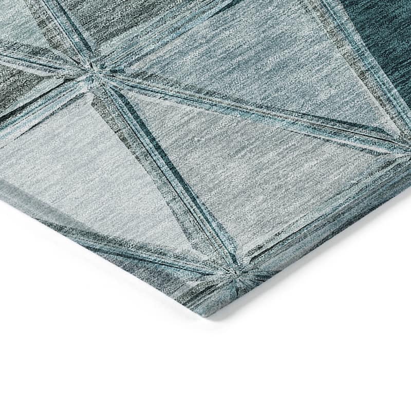 HomeRoots Geometric Transitional Rectangle Outdoor Rug