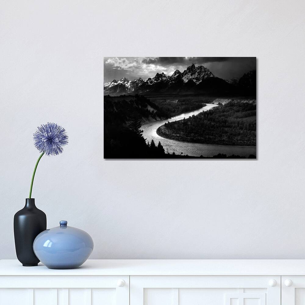 iCanvas "The Tetons - Snake River" by Ansel Adams Canvas Print