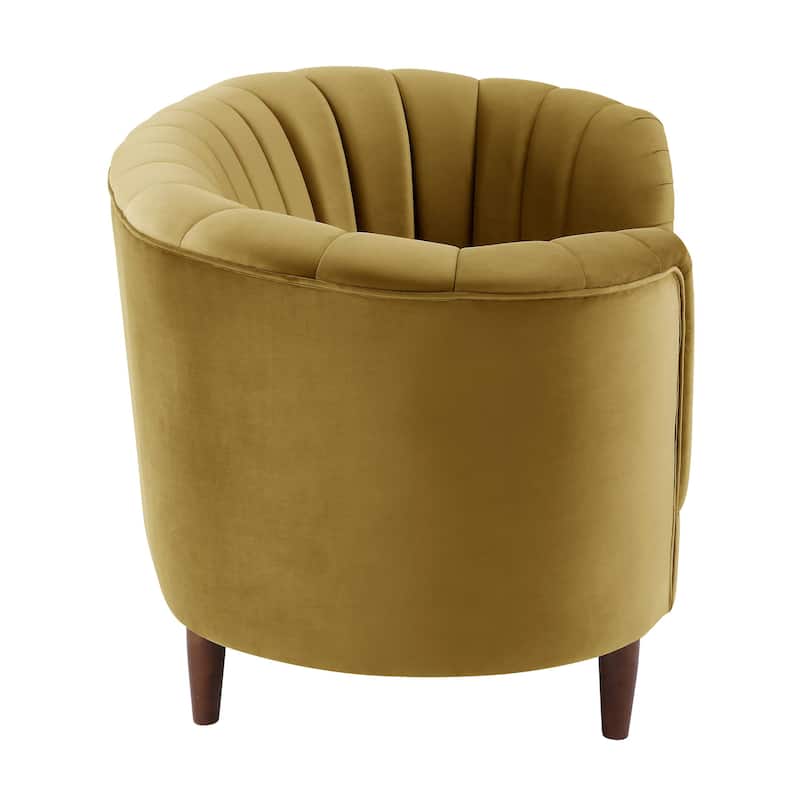 Yanna Tufted Loveseat with Wooden Leg