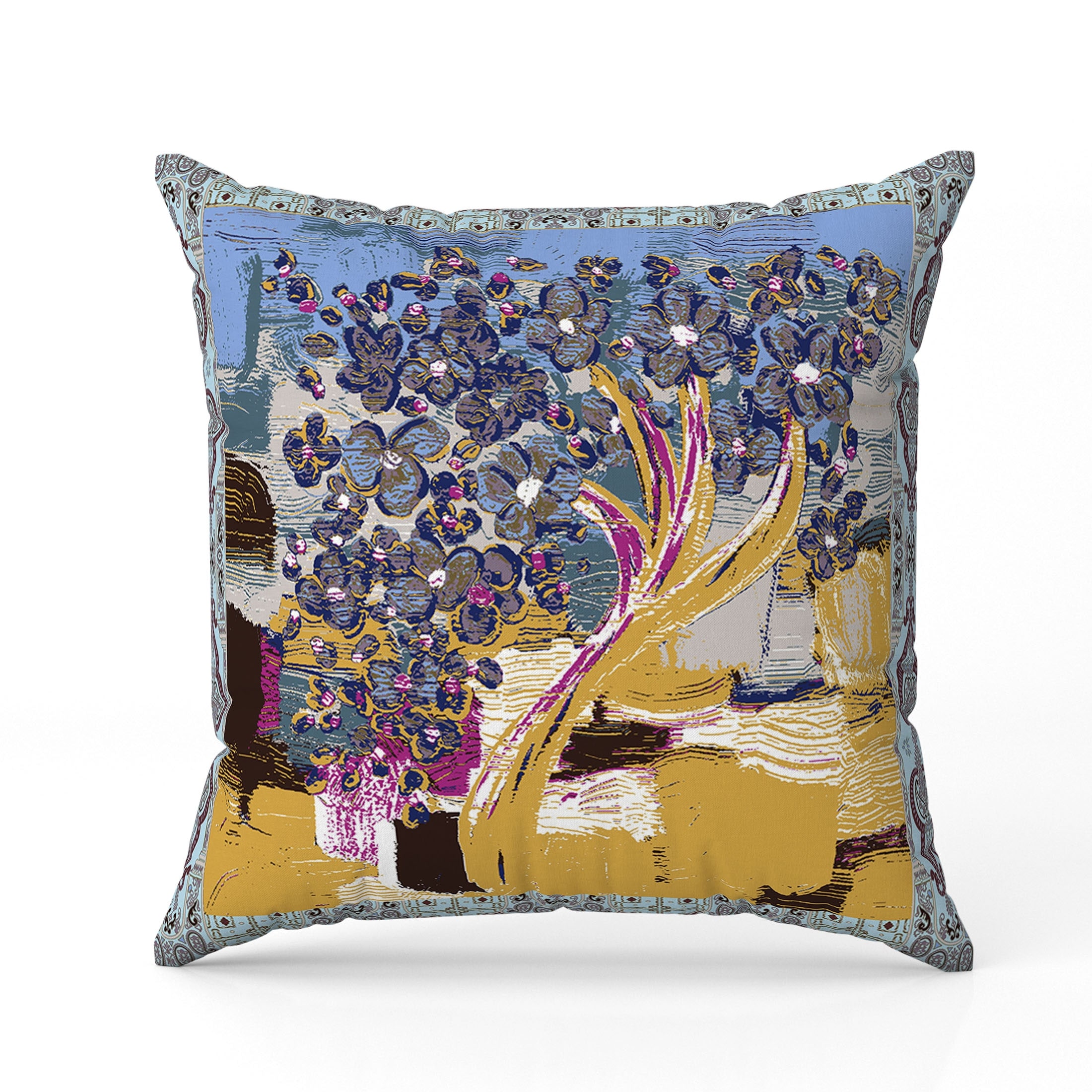 Tree Oil Duo Throw Pillow26x26 Faux Suede