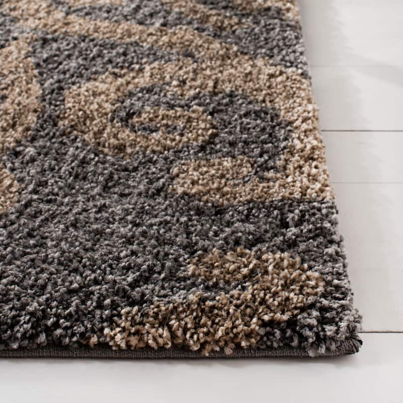 SAFAVIEH Florida Shag Frachia Ornate Damask 1.2-inch Thick Rug