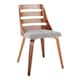 Option Grey Fabric/Walnut Wood