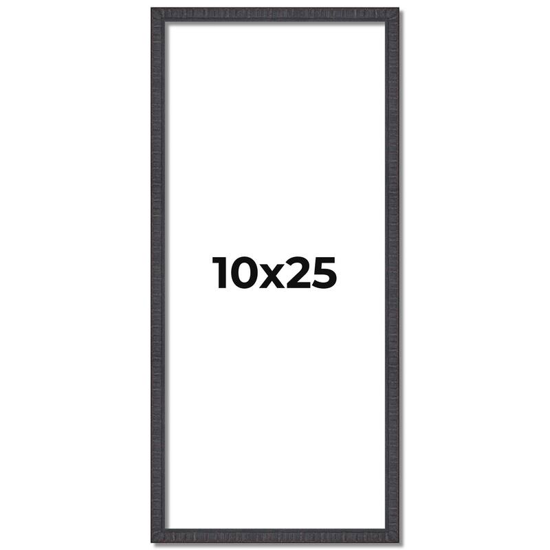 10x25 Frame Brown Solid Wood Picture Frame - Complete Modern Photo