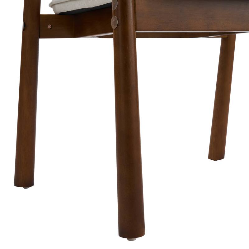 Christopher Knight Home - Modern Upholstered Rubber Wood Dining Chairs with Ergonomic Curved Back