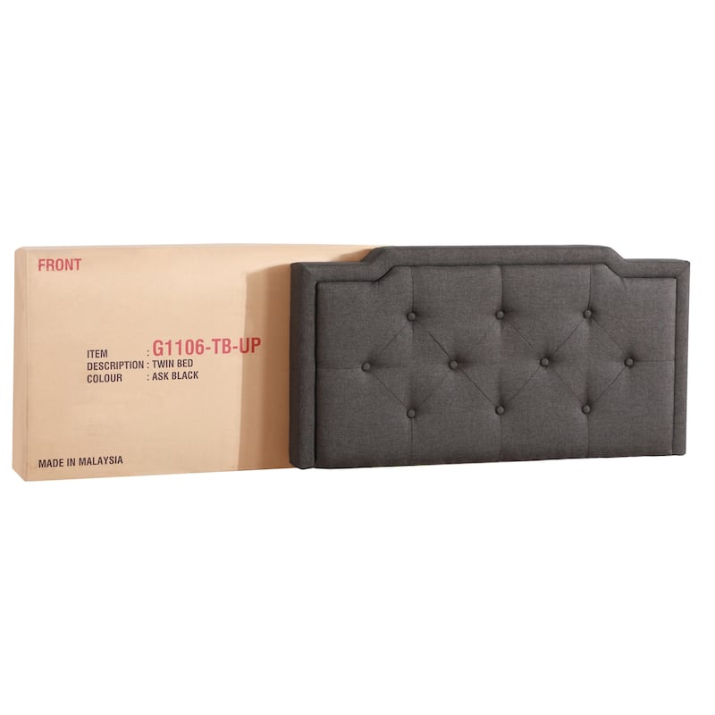 Black Twin Bed with Casual Transitional Style, Sleek Finish and Sturdy Frame for Guest Rooms, Kids' Rooms or Cozy Spaces