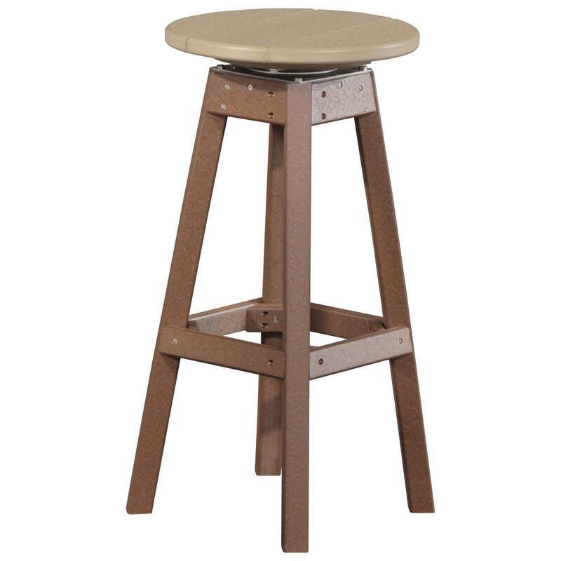 Poly Lumber Bar Stool - Weatherwood & Chestnut Brown