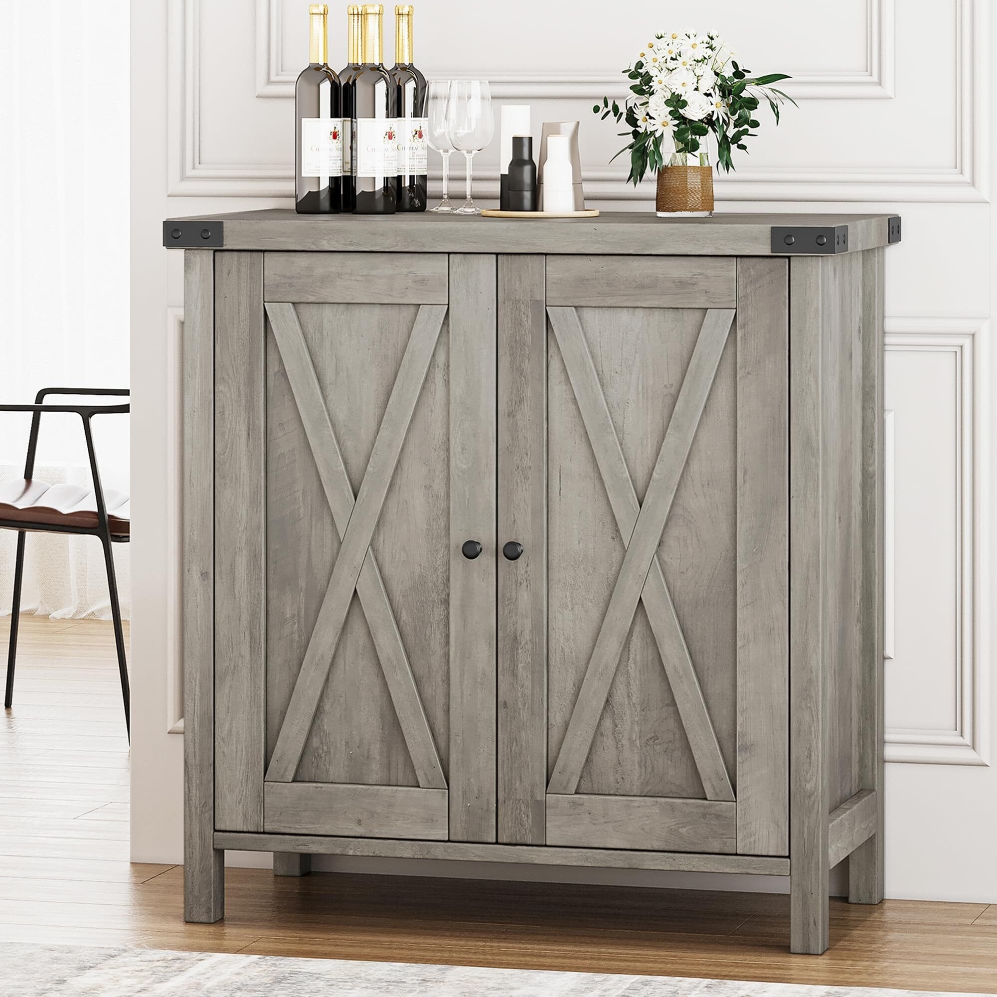 Buffet Cabinet Farmhouse Storage Cabinet with Doors and Shelves On Sale Bed Bath Beyond 39940806
