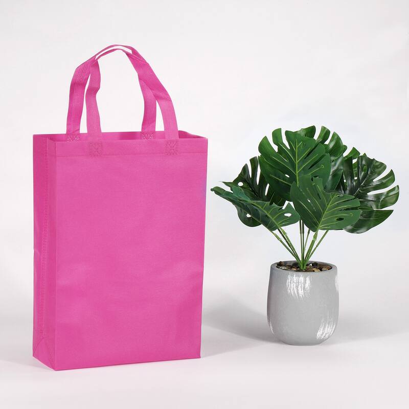 36x25cm Reusable Gift Bags 10Pcs Non-Woven Grocery Tote Bag for Travel