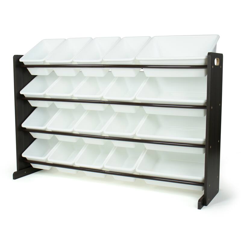 Humble Crew Espresso XL Toy Storage Organizer with 20 Storage Bins