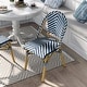 preview thumbnail 8 of 95, Furniture of America Irene French Chevron Wicker Patio Dining Chairs
