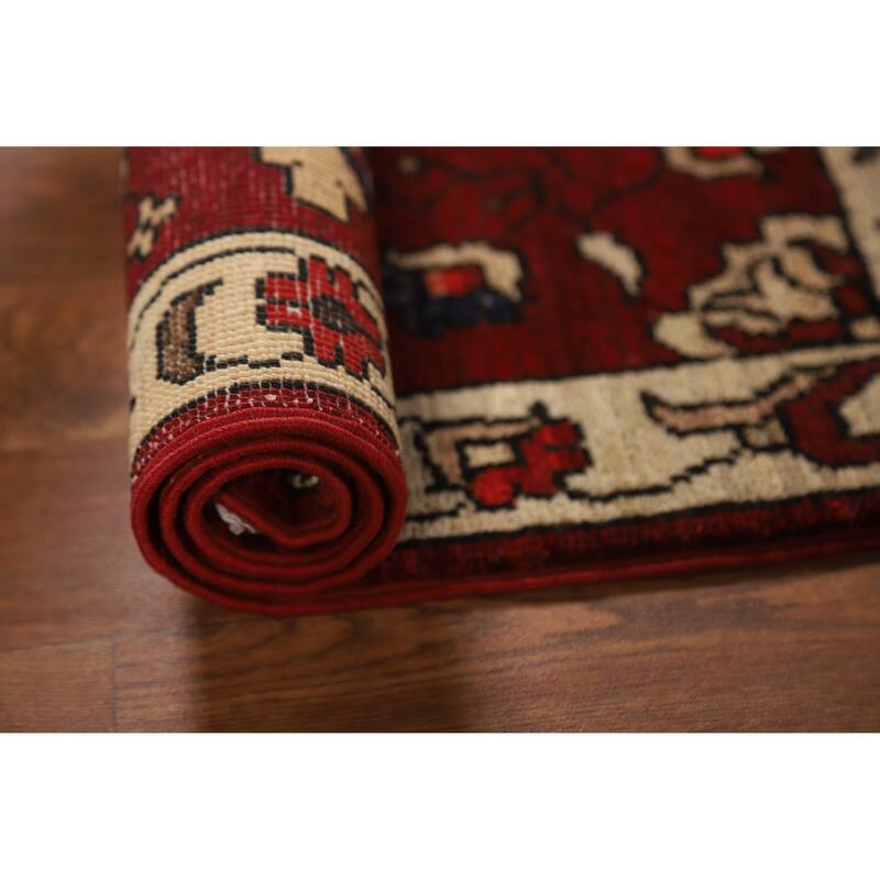 Red Kazak Oriental Foyer Rug Hand-Knotted Wool Carpet - 2'0" x 3'0"