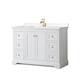 Option White / Carrara Cultured Marble Top / Brushed Gold